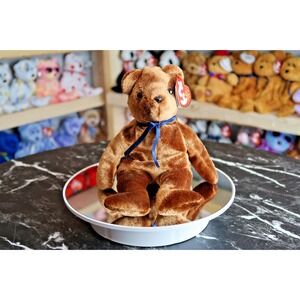 TY Beanie Baby - Ted-e the Old Face Brown Bear (Internet Exclusive) | MWMT |